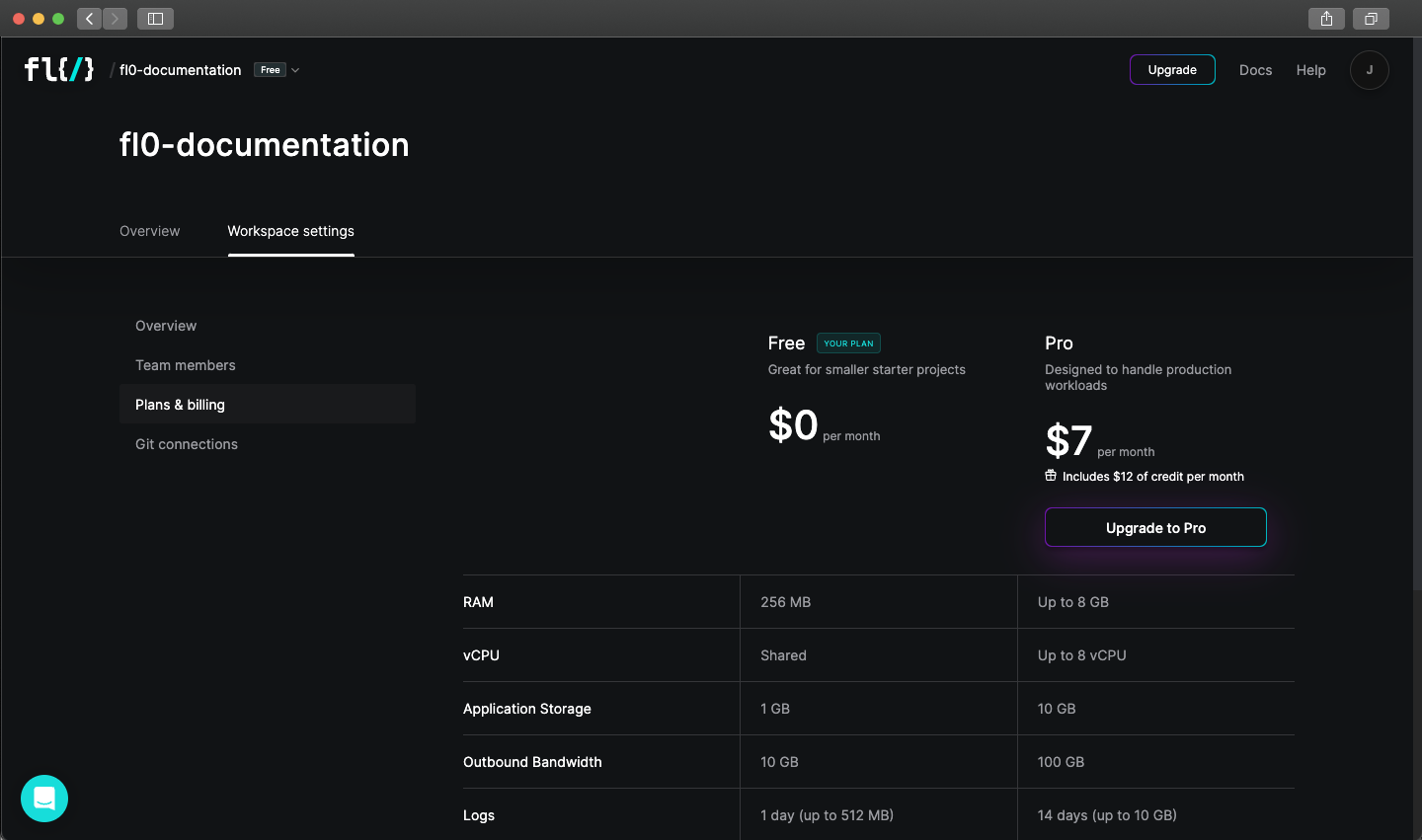 Plans &amp; Billing Page